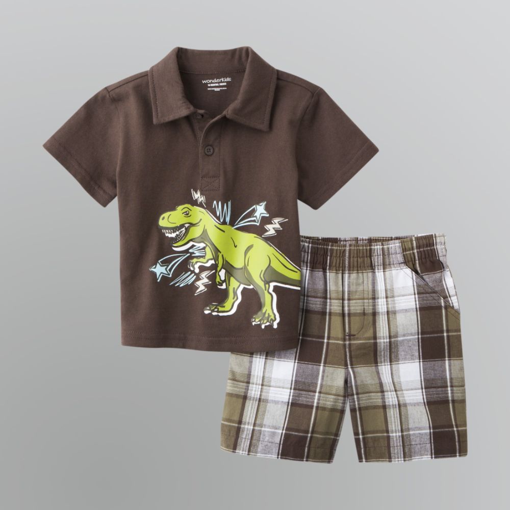 WonderKids Infant & Toddler Boy's Dinosaur Polo & Shorts Set at Kmart.com