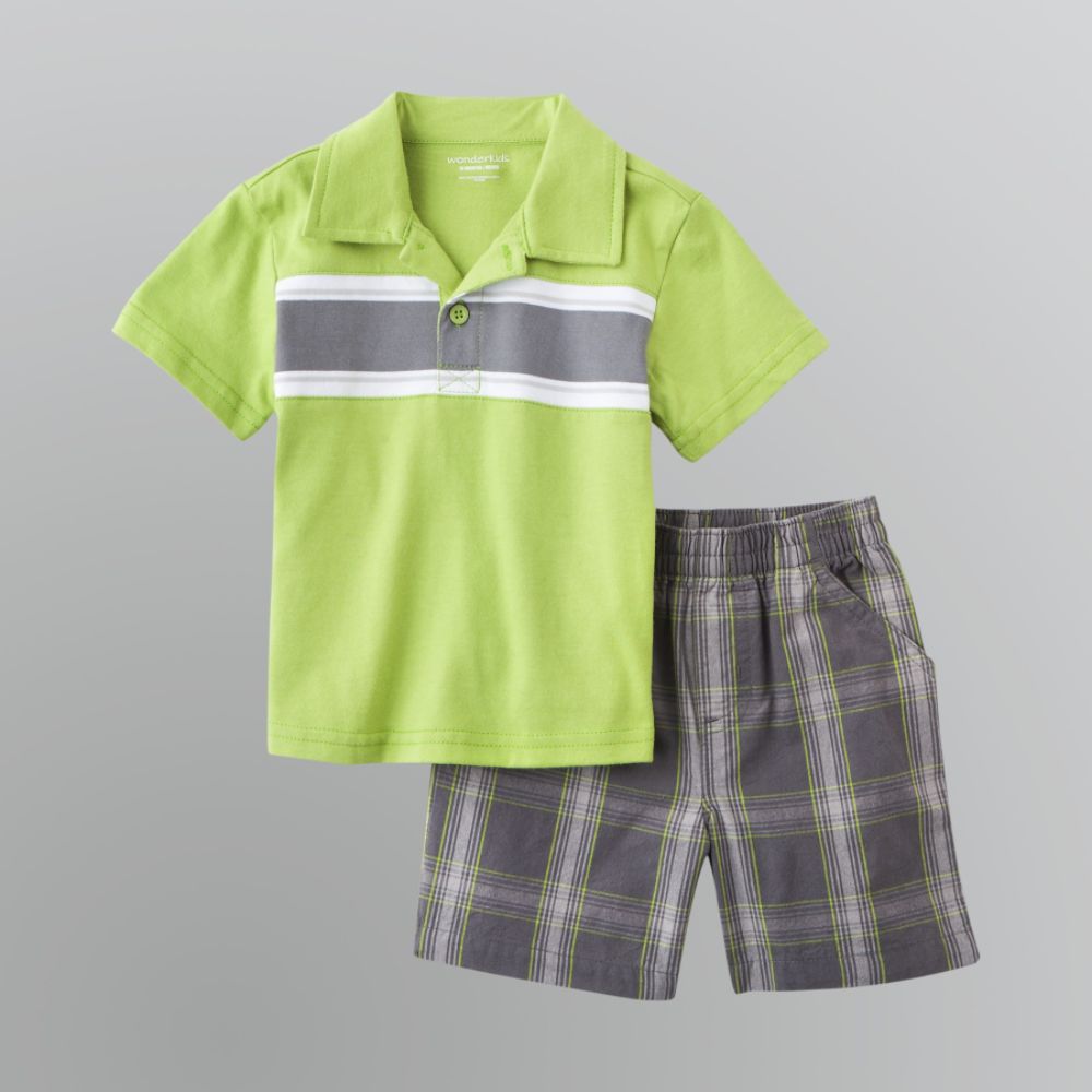 WonderKids Infant & Toddler Boy's Striped Polo & Shorts Set at Kmart.com