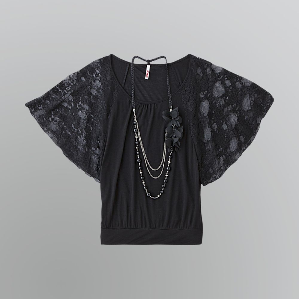 Bongo Junior's Dolman Sleeve Necklace Top at Sears.com