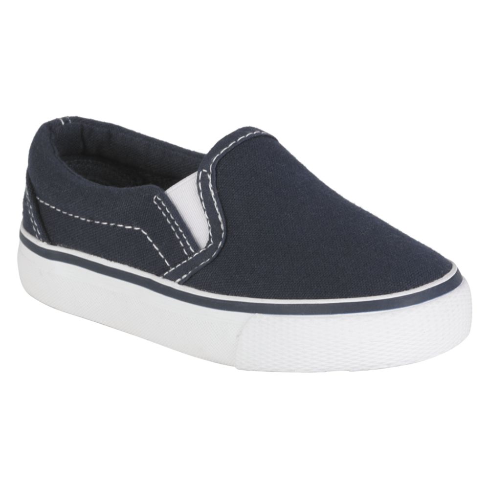 Joe Boxer Toddler Unisex Replay Twin Gore Canvas Slip On - Navy at Kmart.com
