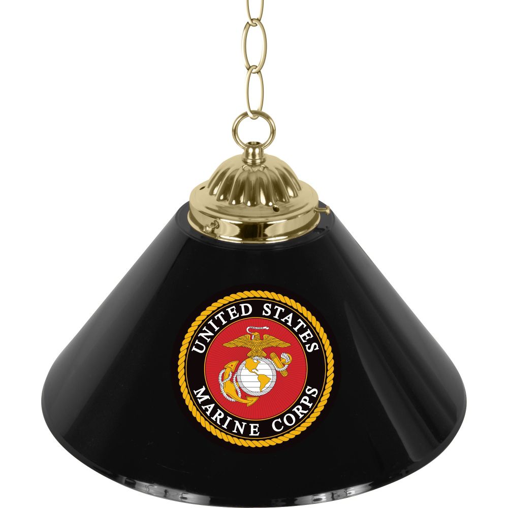 United States Marine Corps Single Shade Bar Lamp - 14 inch