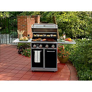 Kenmore 4-Burner Gas Grill with Folding Side Shelves, 48,000 BTU LP