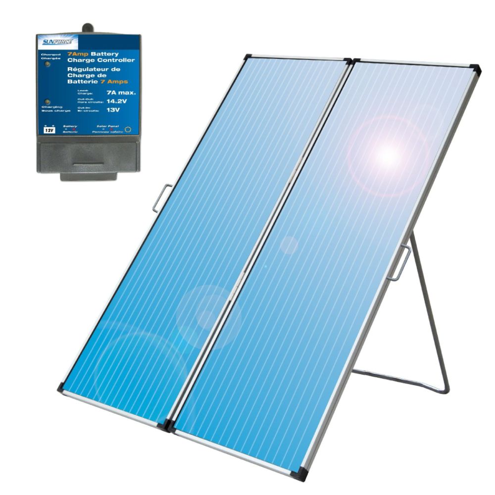 Sunforce Products® 30 Watt Hinged Solar Panel with 7Amp Charge Contorller
