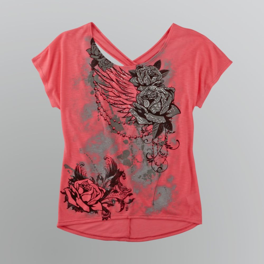 Bongo Women's Cross Back Graphic T-Shirt at Kmart.com
