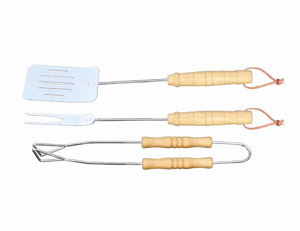 BBQ Pro&nbsp; 3 Pc. Chrome Tool Set