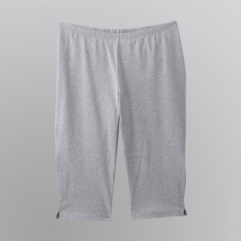 Basic Editions Women's Plus Stretch Knit Capri Leggings at Kmart.com