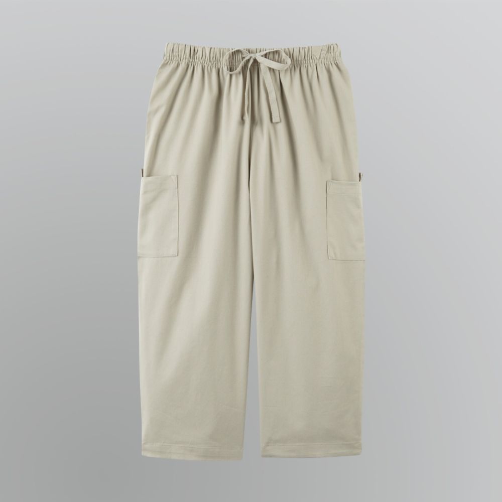 Basic Editions Women's Plus Elastic Waist Cargo Capri Pants at Sears.com