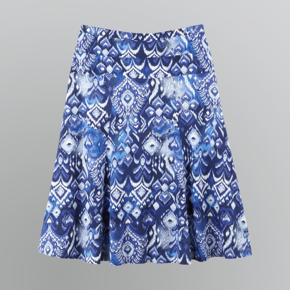 Basic Editions Women's Plus Knit Print Maxi Skirt at Kmart.com