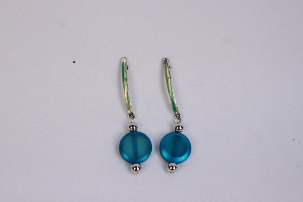 Aris by Treska Long Drop Earrings Blue at Sears.com