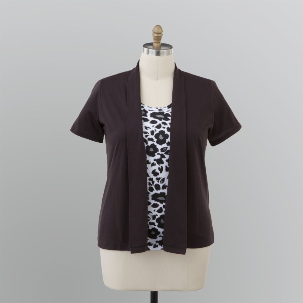 Basic Editions Women's Plus Layered Look