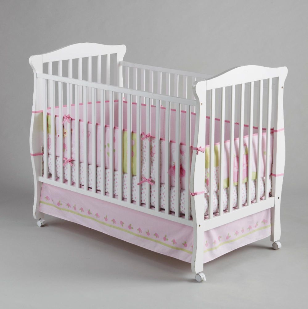 NoJo Newborn Girl's Princess Rose Four-Piece Crib Bumper Set