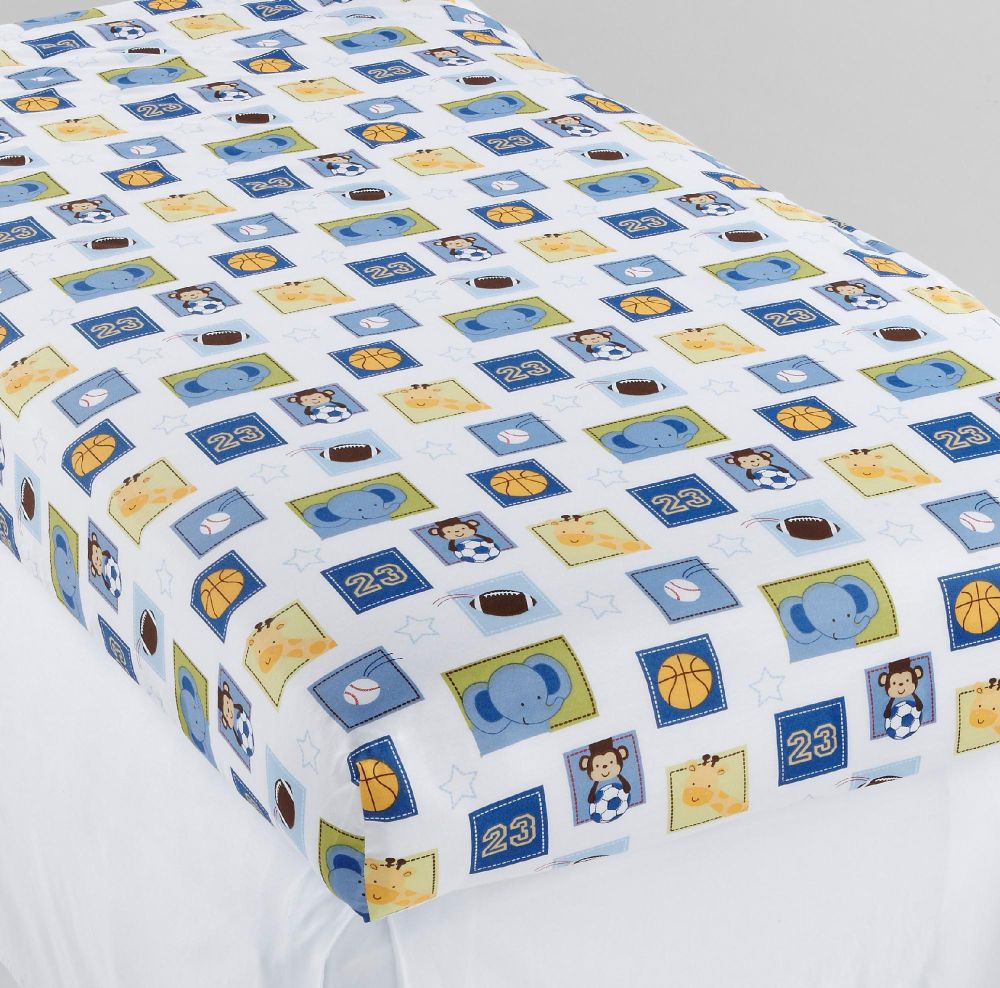 Little Bedding by NoJo Newborn Boys Playtime Jungle Fitted Crib Sheet at Sears.com