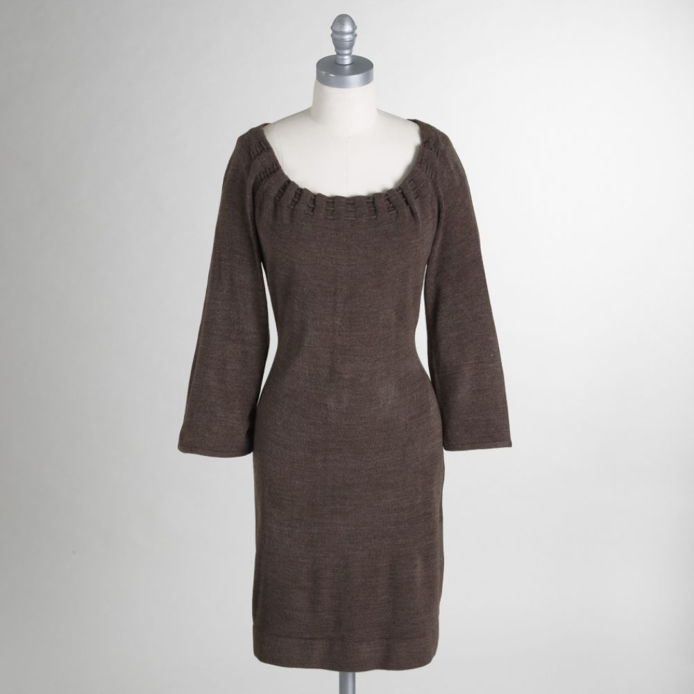 Connected Apparel Women'sThree-Quarter Sleeve Sweater Dress