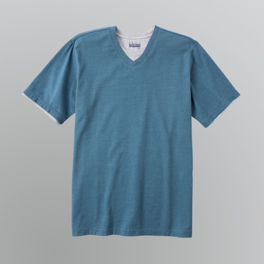 Basic Editions Men's Big & Tall Layered Look V-Neck T-Shirt at Kmart.com