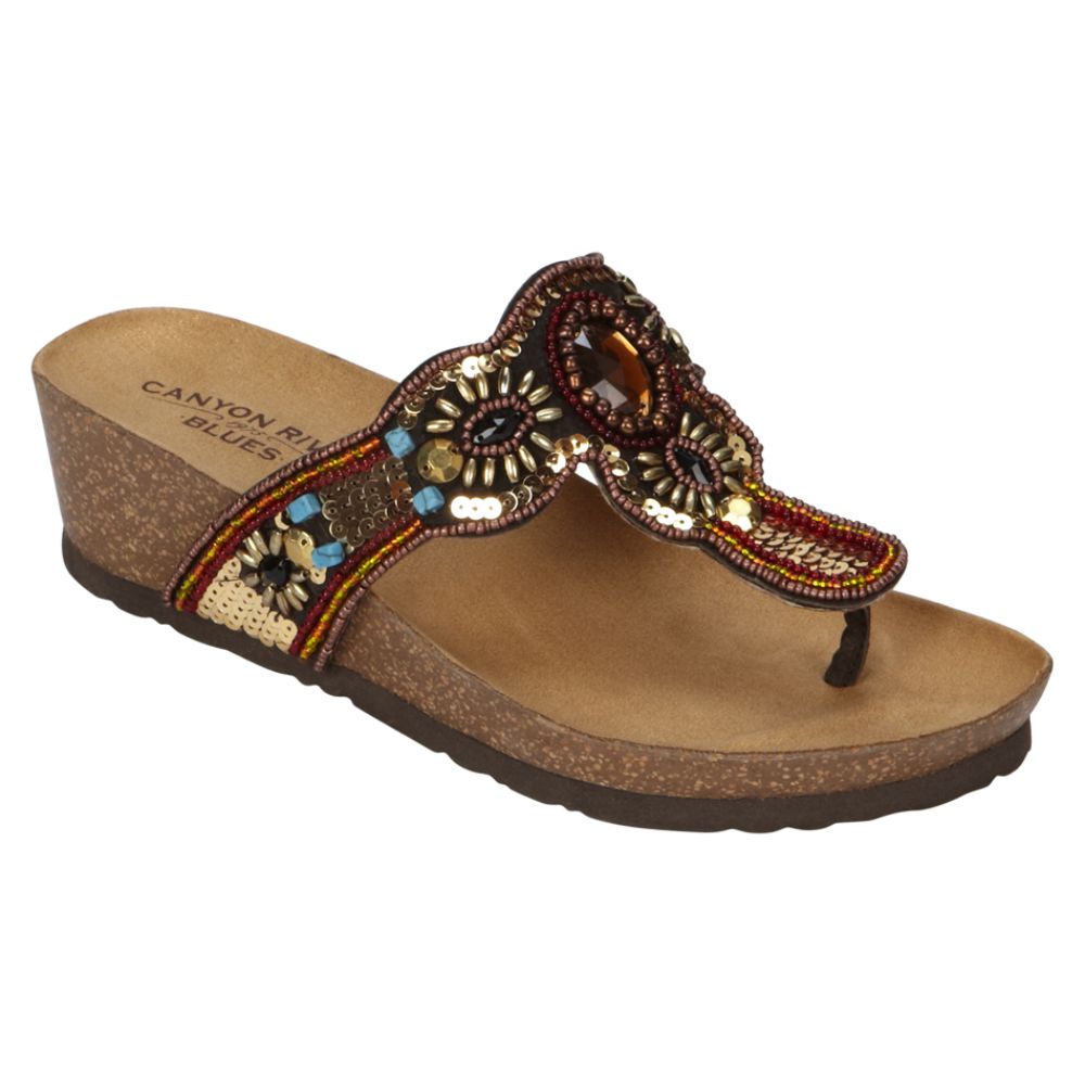 Canyon River Blues Women's Sloan Multi Color Sequin Thong Sandal - Brown at Sears.com