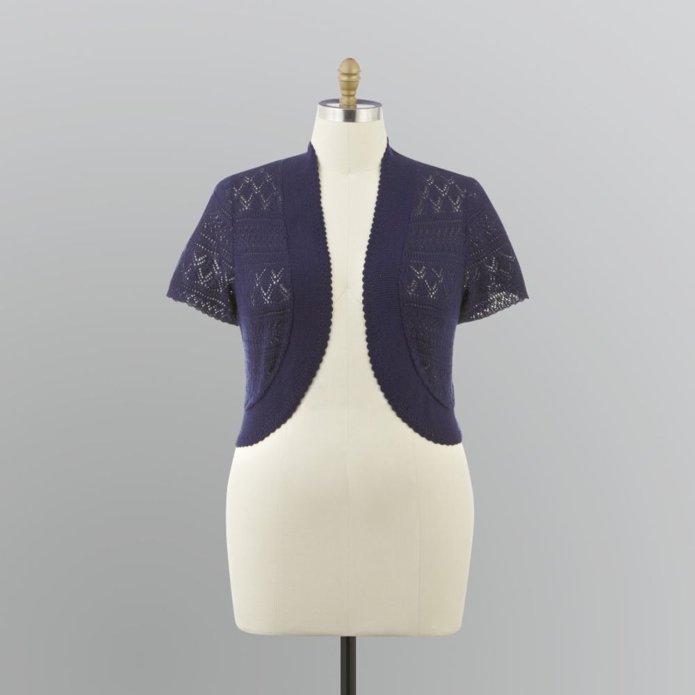 Jaclyn Smith Women's Plus Lace Knit Bolero Cardigan at Sears.com