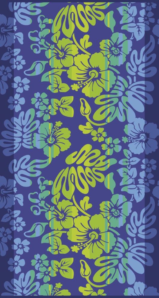 Simply Outdoors Hibiscus Hawaii Blue Beach Towel at Sears.com