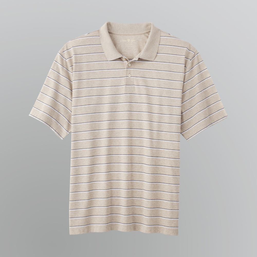 David Taylor Men's Big & Tall Striped Polo Shirt