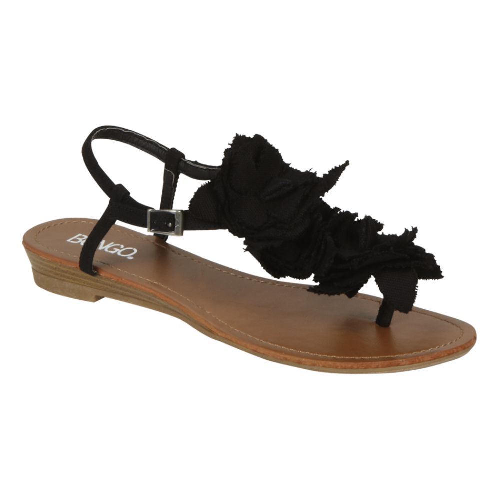 Bongo Women's Marlena Flower Slingback Sandal - Black at Kmart.com
