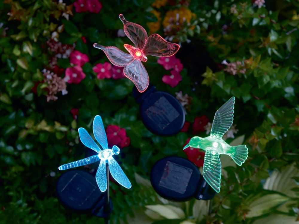 Garden Oasis Solar Color Changing Stake - Butterfly
