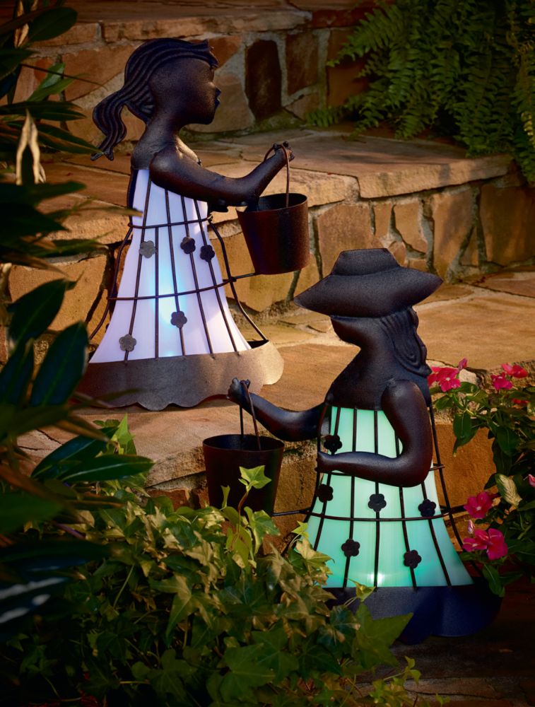 Garden Oasis Solar Garden Girl with Hat at Sears.com