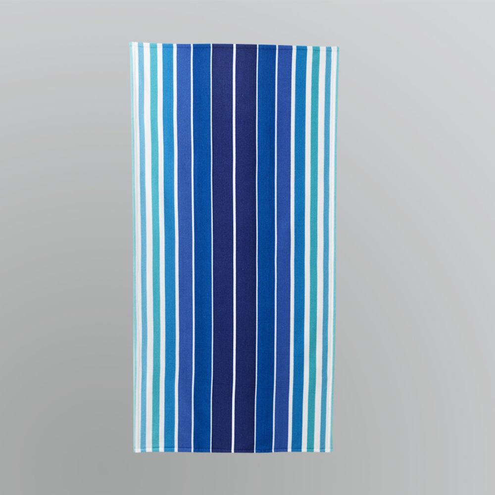 Essential Summer Striped Beach Towel - Blue Multi Stripe at Kmart.com