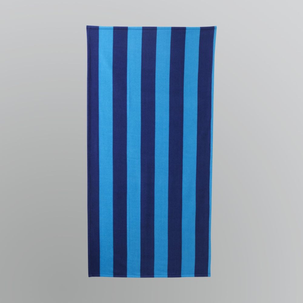 Essential Summer Striped Beach Towel - Blue Aqua