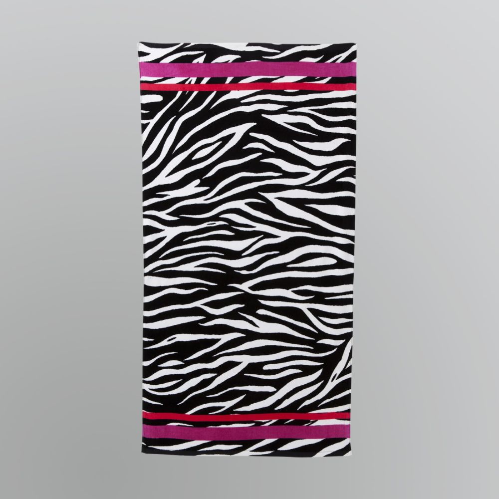 Essential Summer Pink Zebra Beach Towel