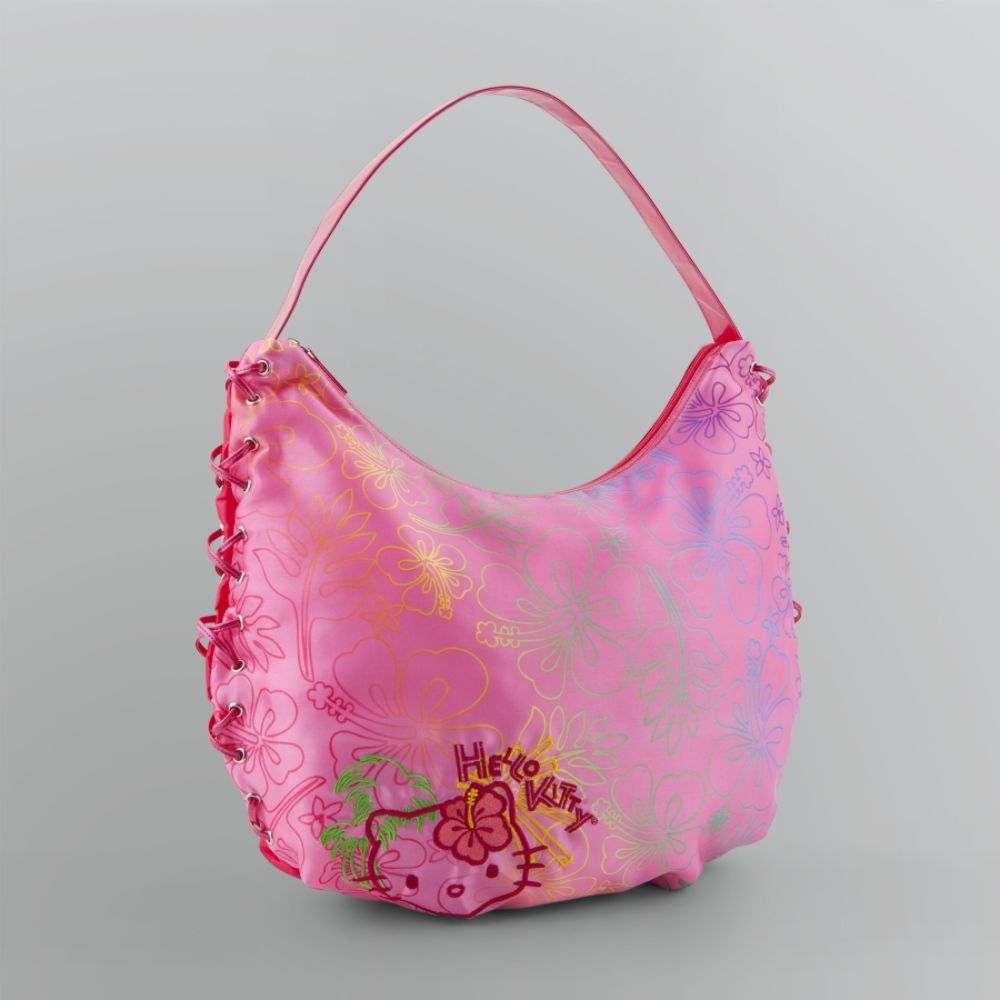 Hello Kitty Junior's Lace-Up Satin Hobo Bag