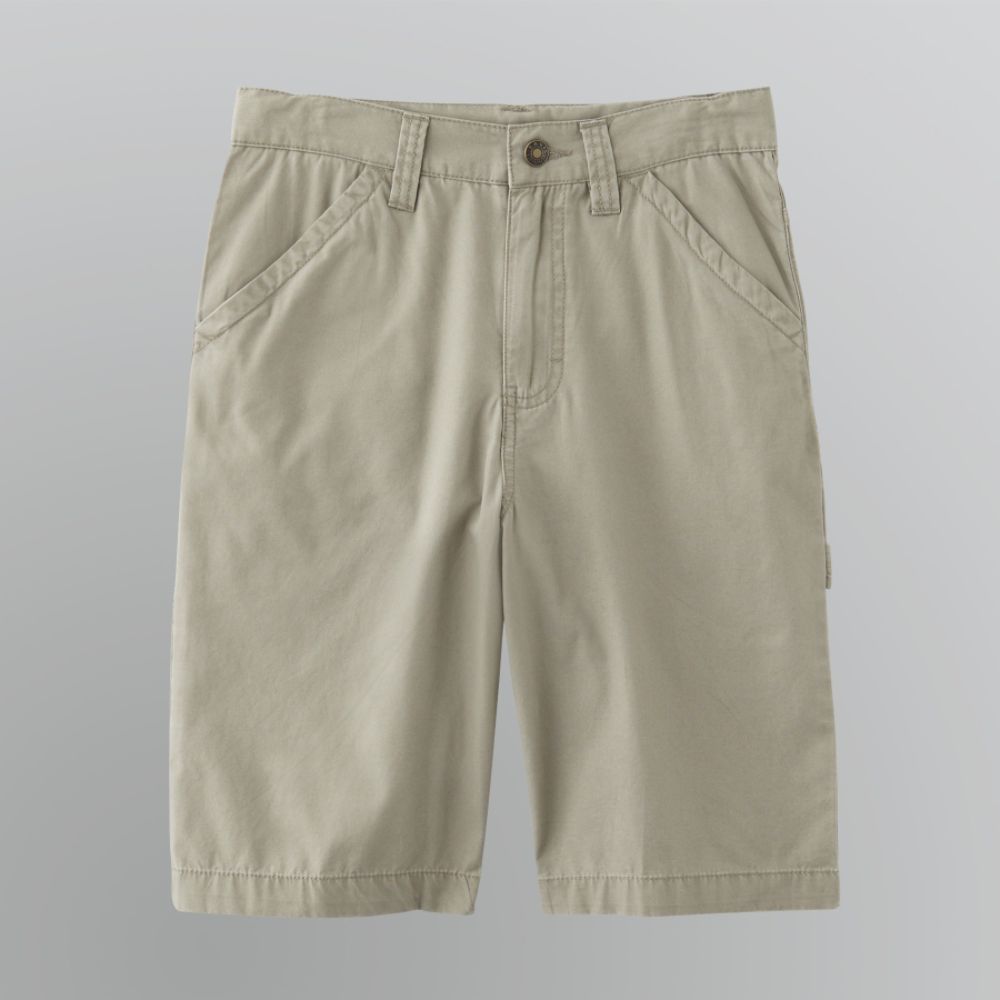 Basic Editions Boy's Adjustable Waist Canvas Shorts at Kmart.com