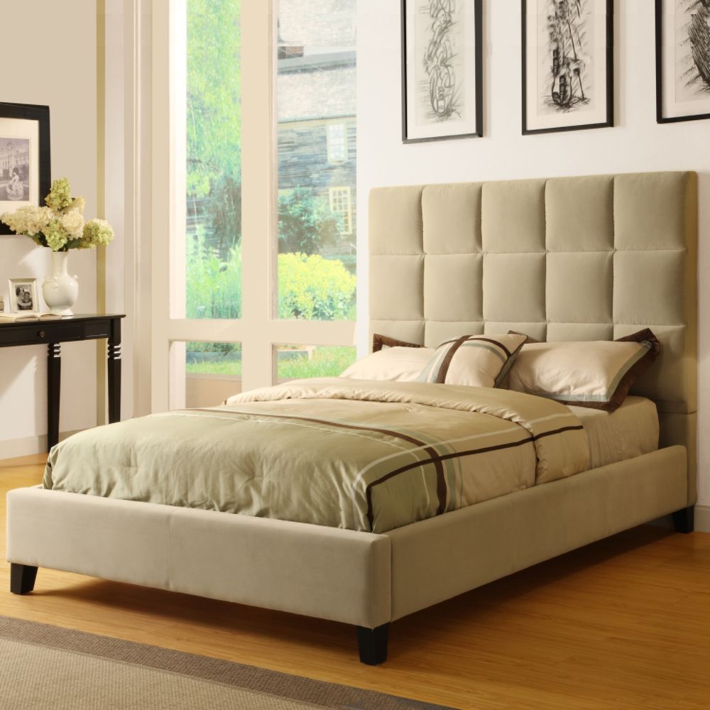 Oxford Creek King Size Bed in Taupe Velvet at Kmart.com