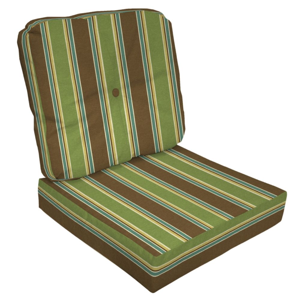 2 Piece Deep Seat Chair Cushion Set, Echo Stripe Truffle at Sears.com