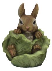 Decorative Bunny in Vegetable Statue - Cabbage