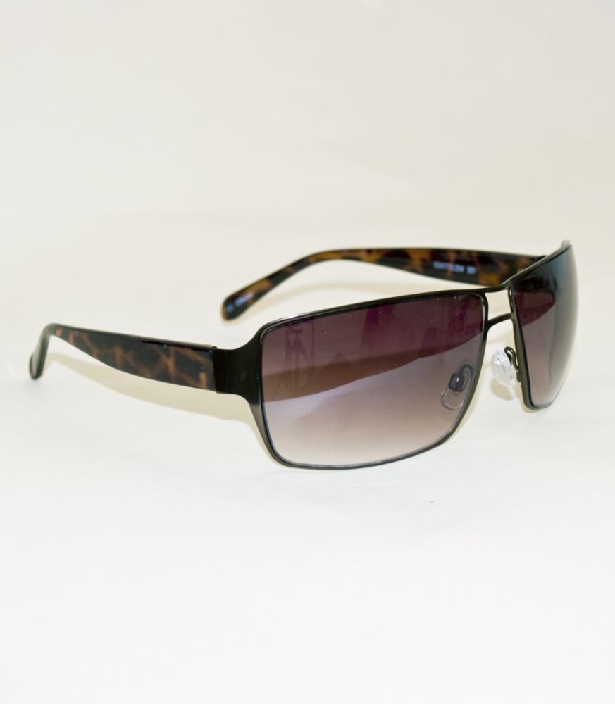 Dockers Men's Rectangle Metal Sunglasses Brown