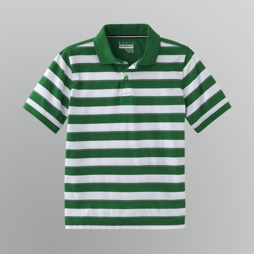 Basic Editions Boy's Knit Striped Polo Shirt at Kmart.com