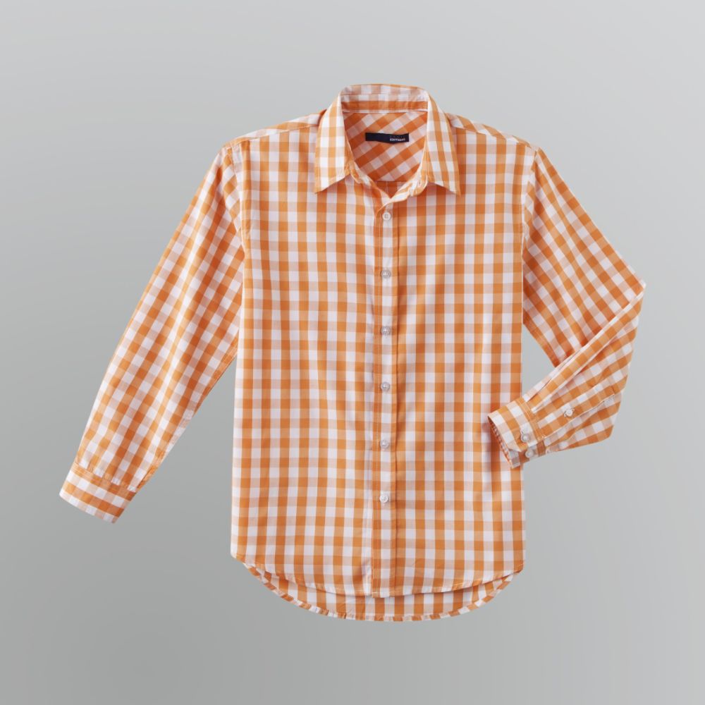 Basic Editions Boy's Button Down Gingham Shirt at Kmart.com