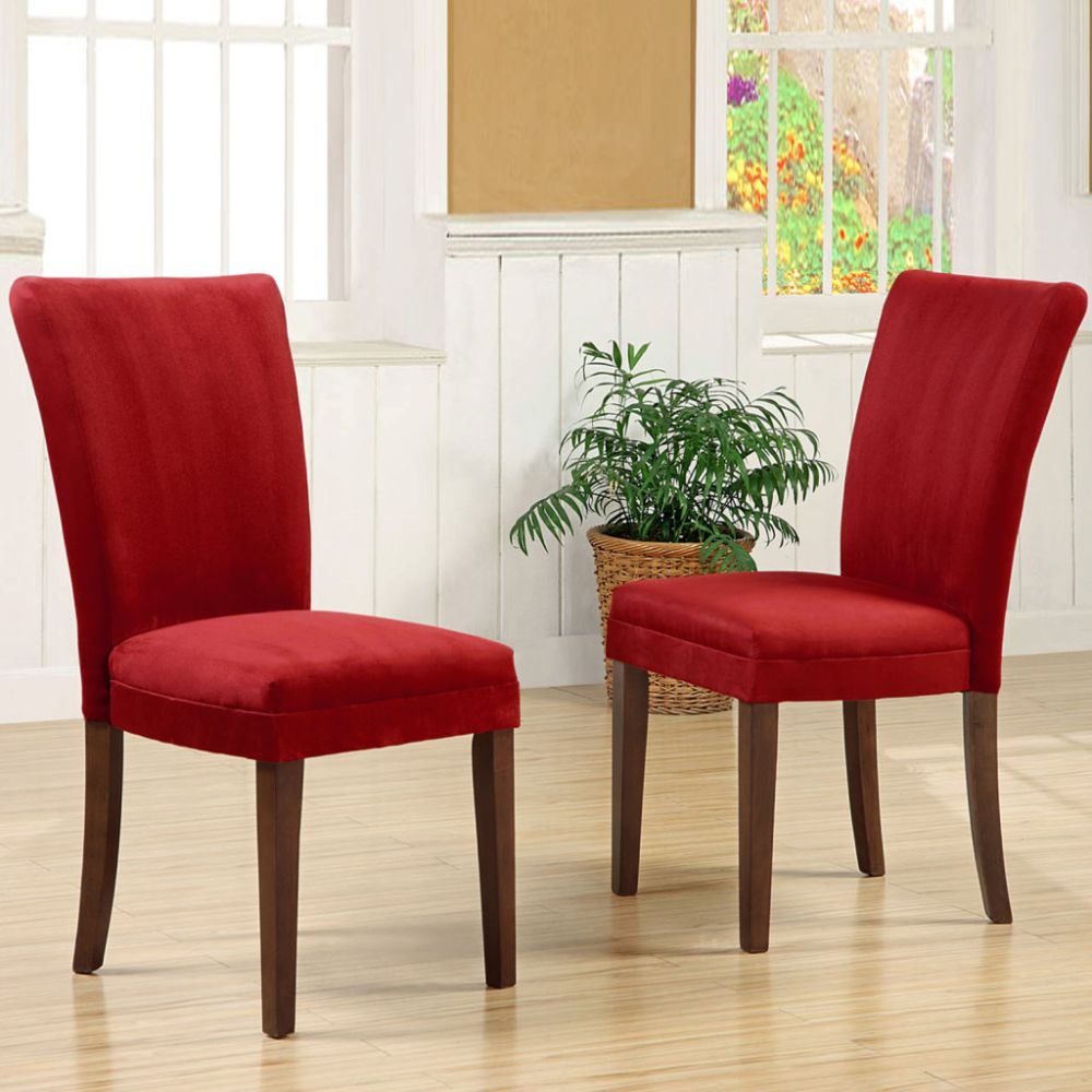oxford creek parson dining chairs in cranberry red finish (set of 2)
