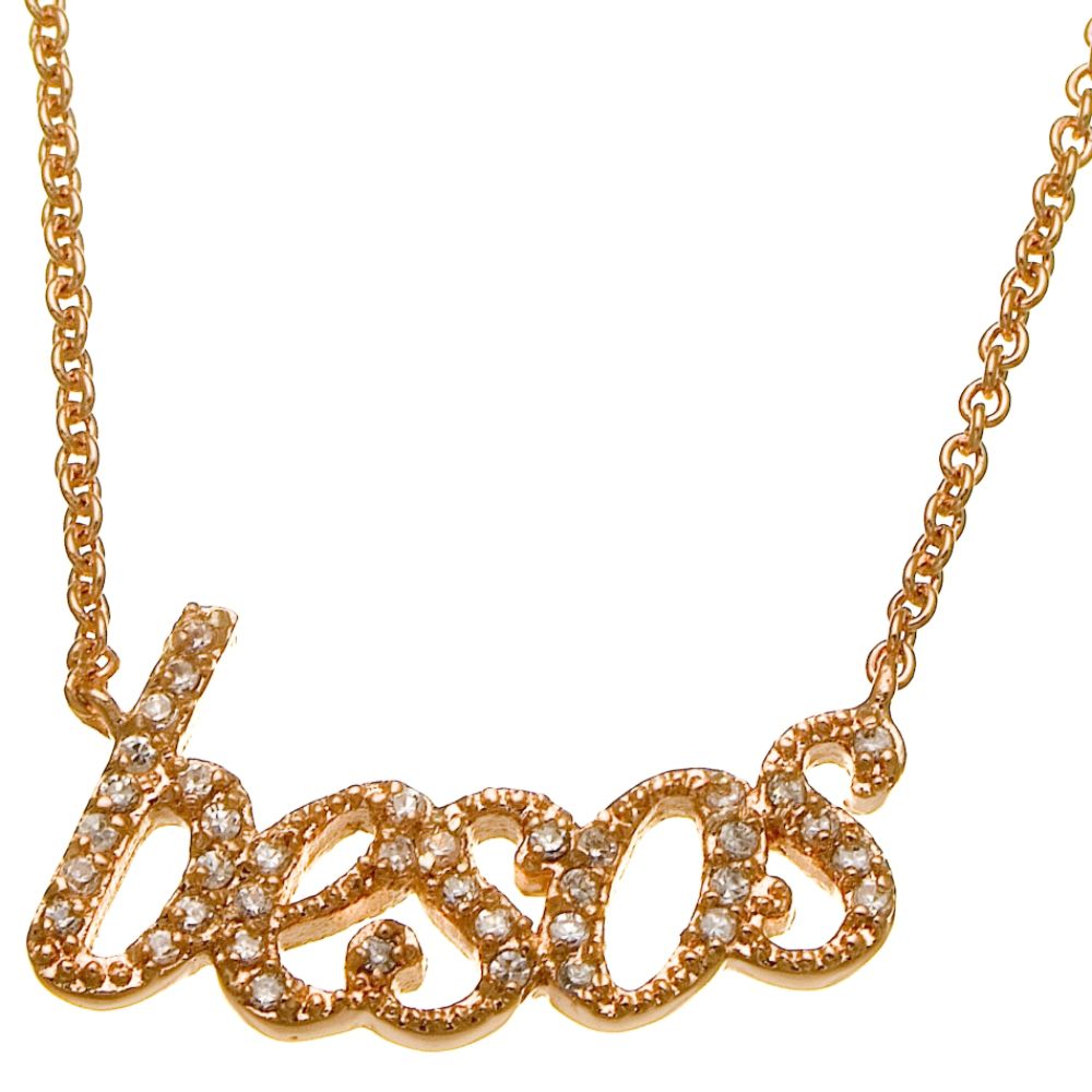 Sofia by Sofia Vergara Ladies Rose Gold Plated Cubic Zirconia Besos Necklace at Kmart.com