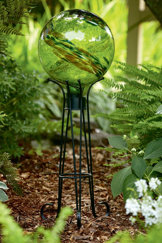 Gid Gazing Ball - Green- Garden Oasis-Outdoor Living-Outdoor Decor-Lawn Ornaments &amp; Statues