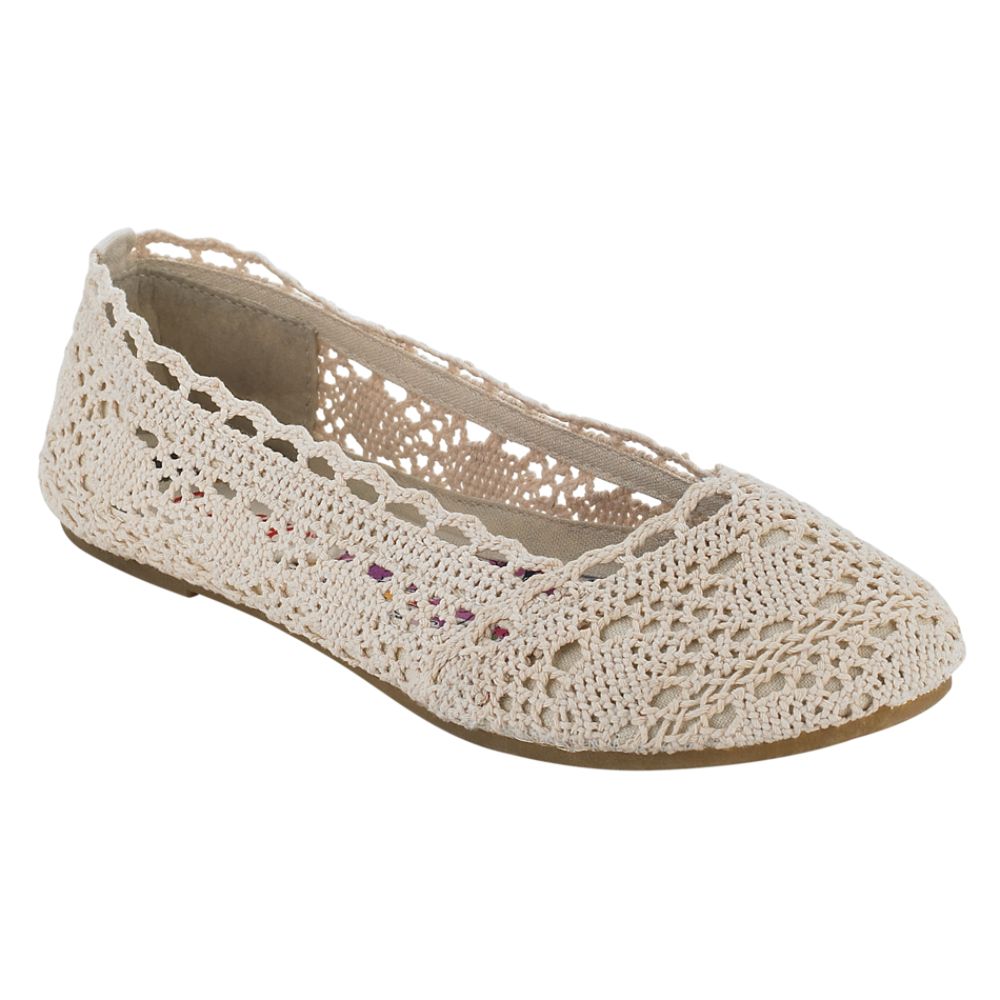 Bongo Women's Ella Macrame Flat - Tan at Kmart.com