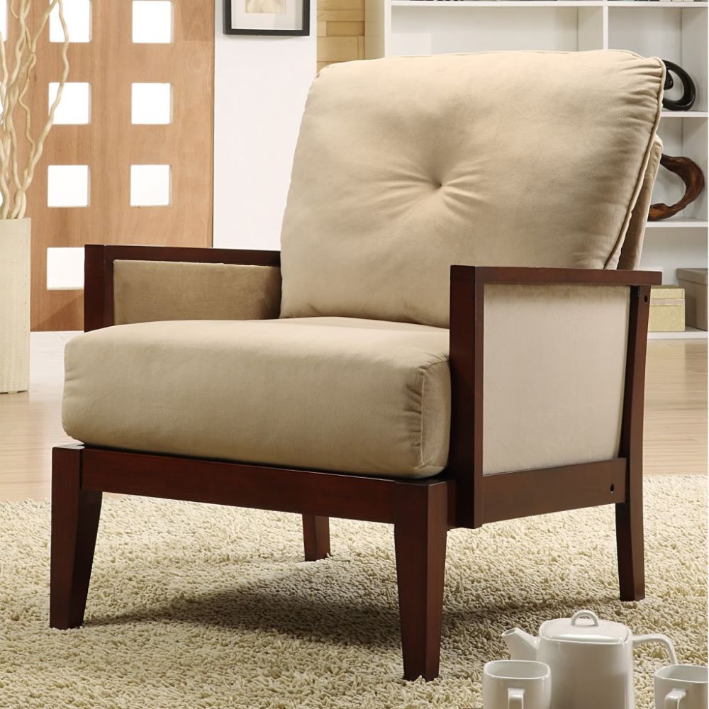 Oxford Creek Velvet Accent Chair in Light Brown at Sears.com