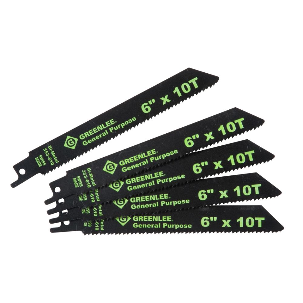 Greenlee&nbsp; 6” 10TPI General Purpose Reciprocating Saw Blade