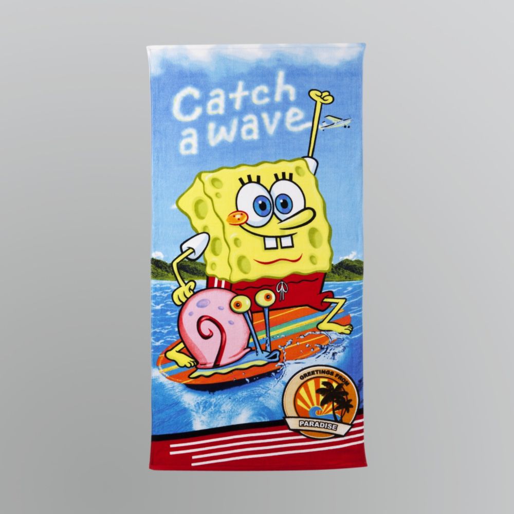 SpongeBob Catch a Wave Velour Beach Towel at Sears.com