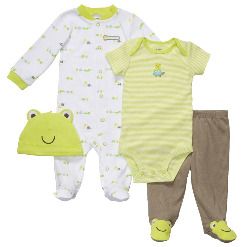 Carters Baby’s Four-Piece Set Froggy Green/Brown at Sears.com
