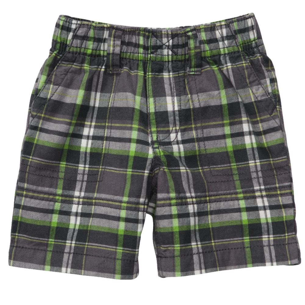 Carters Toddler Boys’ Plaid Shorts Gray