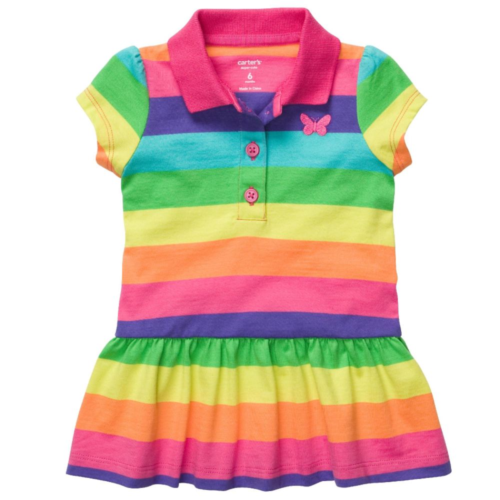 Carters Baby Girls’ Rainbow Polo Dress at Sears.com