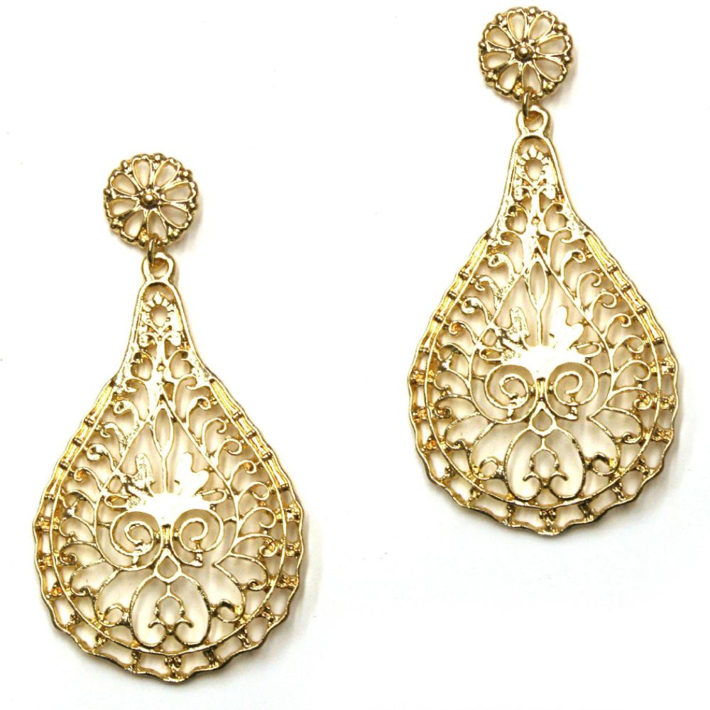 Filigree Teardrop Earrings Products On Sale