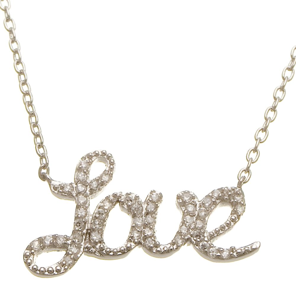 Sofia by Sofia Vergara Ladies Cubic Zirconia Love Necklace at Kmart.com