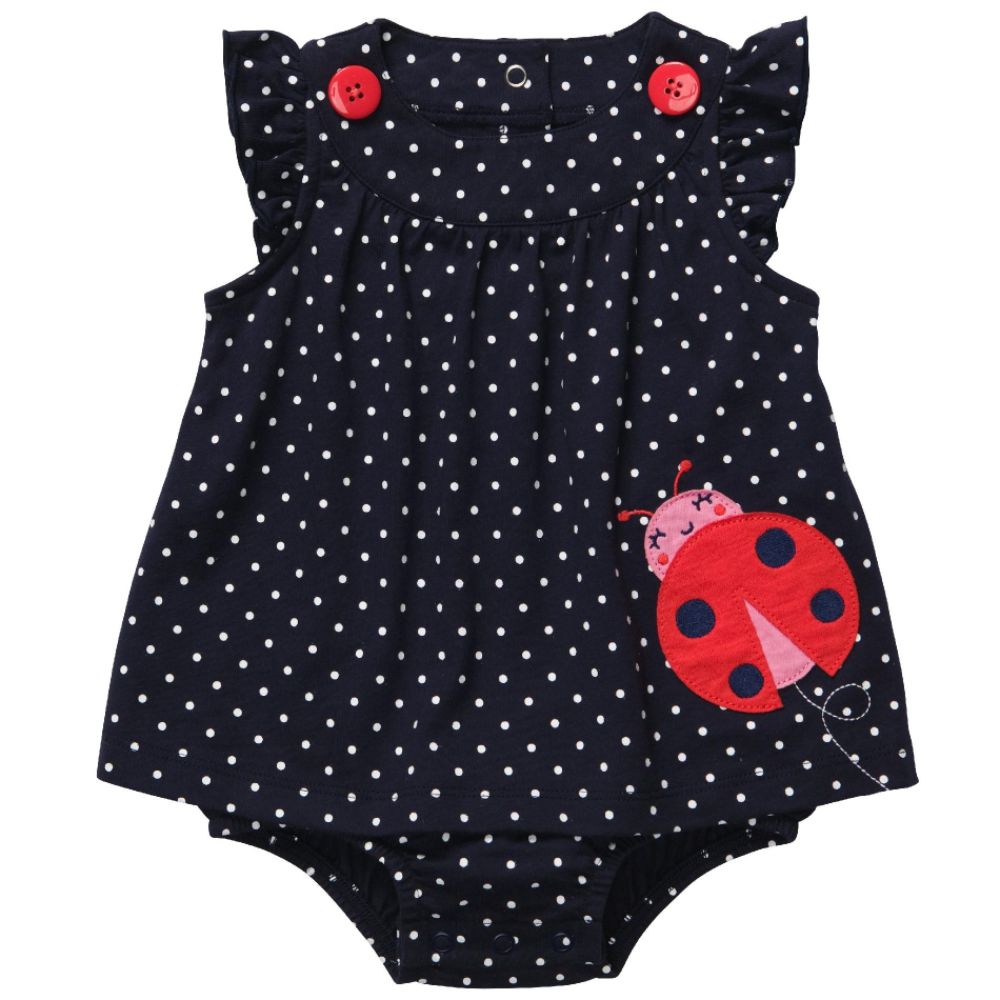 Carters Baby Girls One-Piece Sunsuit Navy Polka Dots at Sears.com