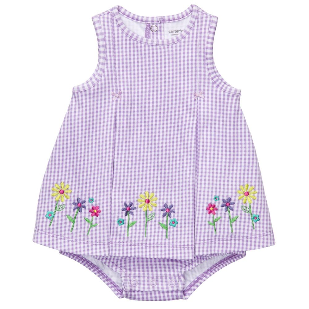 Carters Baby Girl One-Piece Sunsuit Gingham